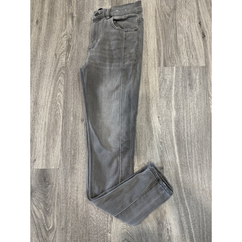 Express Womens Gray High Waisted Hyper Stretch Seamed‎ Skinny Jeans Size 2